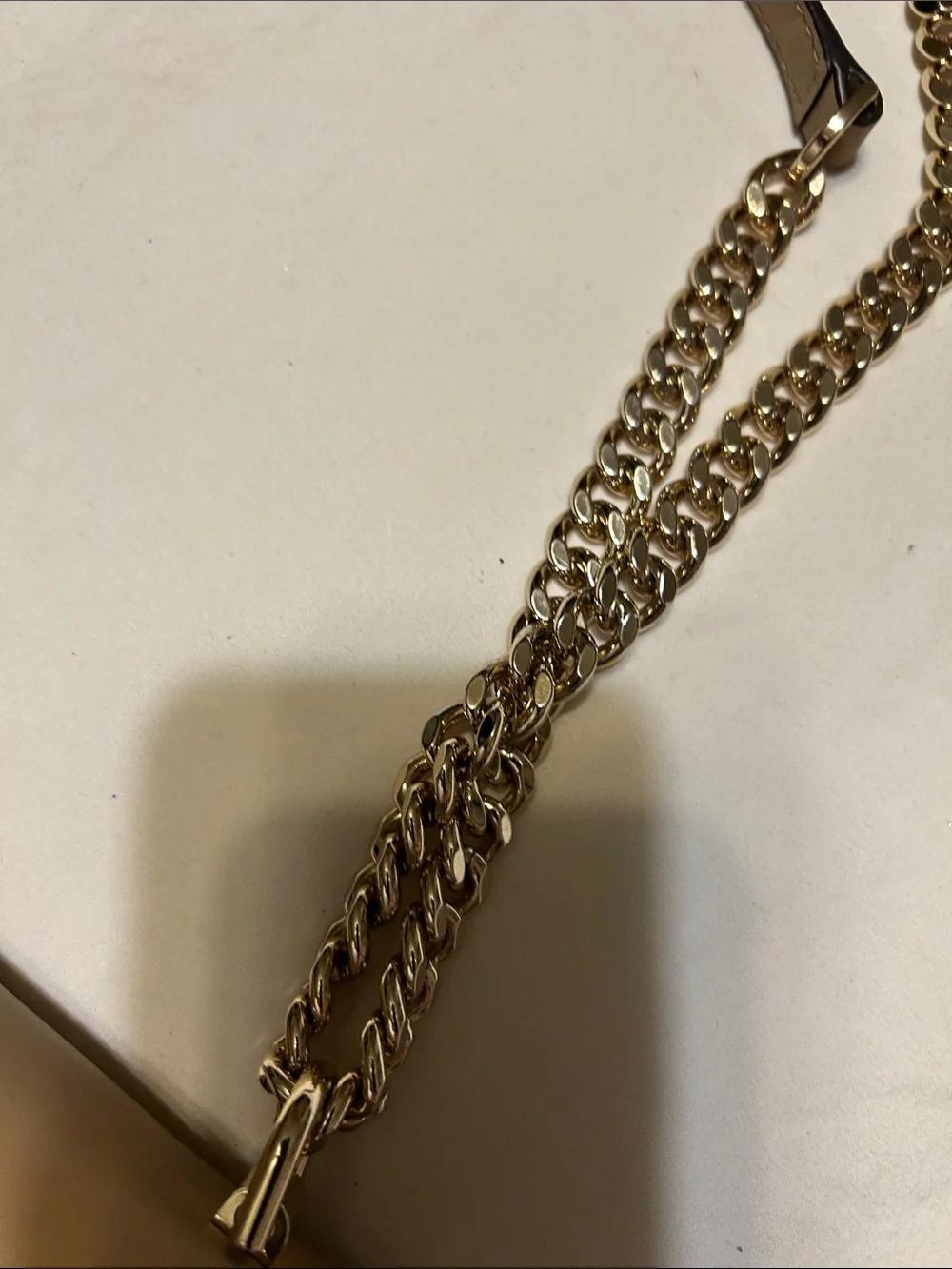 Michael Kors Taupe Crossbody Bag with Gold Chain